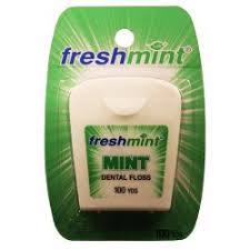 New World Imports Waxed Dental Floss, Mint, 100-yd.