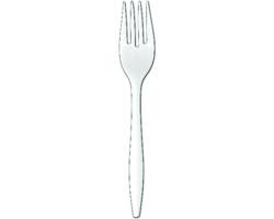 Fork Med Weight Polypro White 1m/cs
