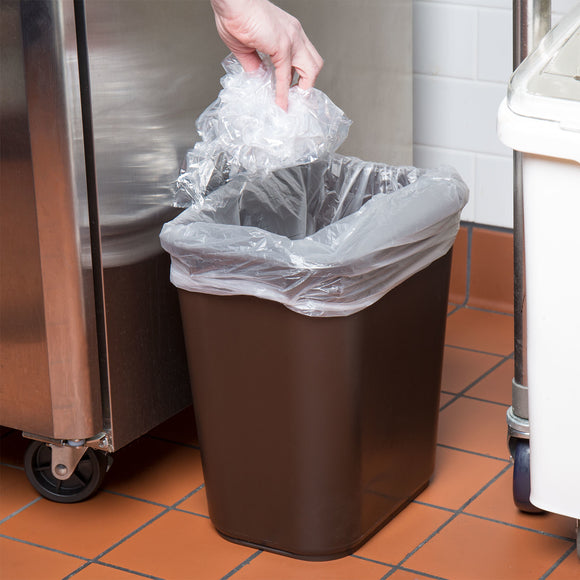Rectangular Wastebasket, 28 Qt Brown Ea.