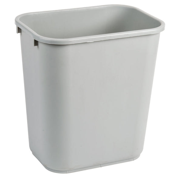 Rectangular Wastebasket, 28 Qt Gray  Ea.