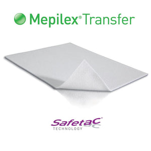 Dressings: Mepilex Transfer Soft Silicone Exudate Transfer Dressing, 6" X 8" (15 X 20 Cm)  5/Bx