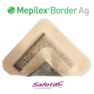 Mepilex Border Dressing Ag, 3"X3",7.5 X7.5Cm 5/Bx