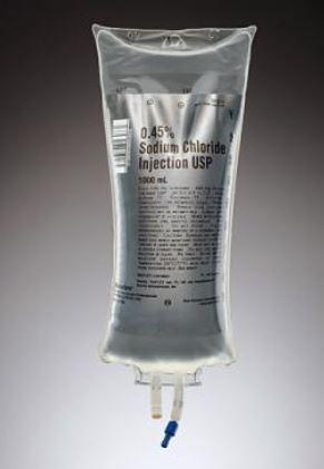 Solution, Sodium Chloride Injection 0.45% 1000Ml  14/Cs