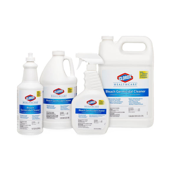 Clorox Healthcare Bleach Germicidal Cleaner, Ready-To-Use, 22 Oz., Spray Bottle  Ea.