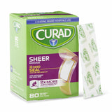 Curad Sheer Adhesive Bandage, 3/4" X 3", 80/Bx