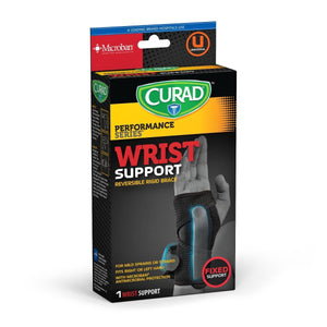 Braces, Wrist: Curad Universal Wrist Brace With Microban, Reversible Ea.