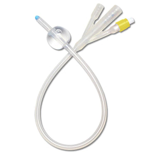 Foley Catheter, 100% Silicone, 20 Fr, 30 Ml, 3-Way  10/Cs