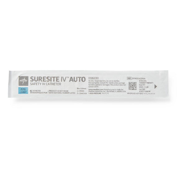 Catheters, Iv: Suresite Iv Auto Catheter, 22G X 1