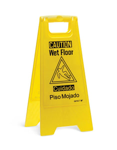 Wet Floor Sign, Yellow, 24.625"  Ea.