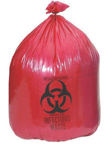 Bin Liner Roll, Red, Biohazard, 30" x 43"  200/cs