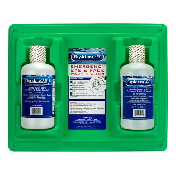 Eye Wash Station With Two 32-Oz. Bottles Of Solution 6/Cs