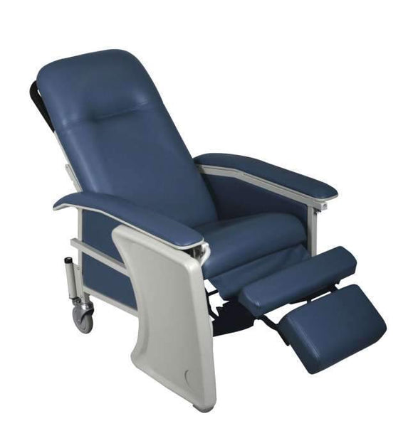 Recliner: Cal 133 Compliant Comfortez 3-Position Recliner, Tray Included, Blueridge