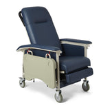 Recliner: Cal 133 Compliant Comfortez 3-Position Recliner, Tray Included, Blueridge