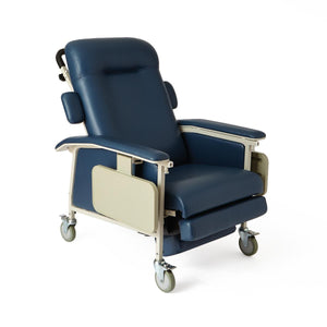 Recliner, X-Wide, Clinical, C133, Side Tray, Blue Ea.