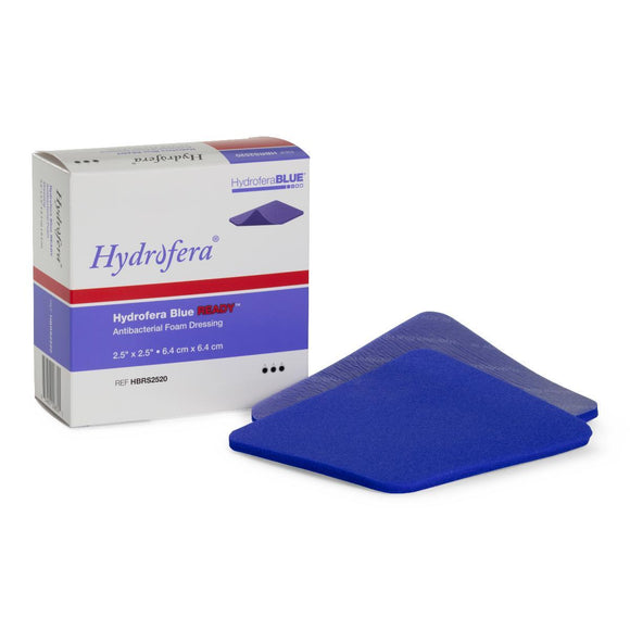 Dressing, Hydrofera, Blue, Ready, 2.5X2.5  10/Bx