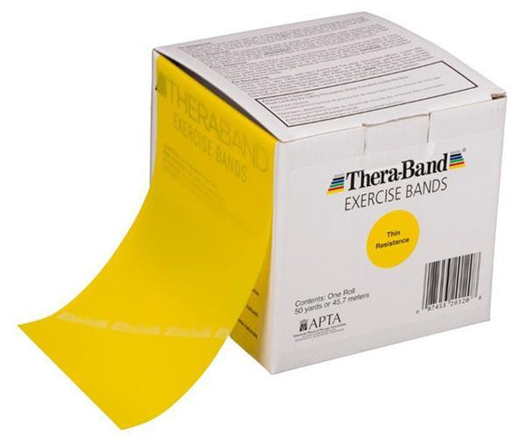 Theraband Exercise Bands, 50 Yd., Thin Yellow Ea.
