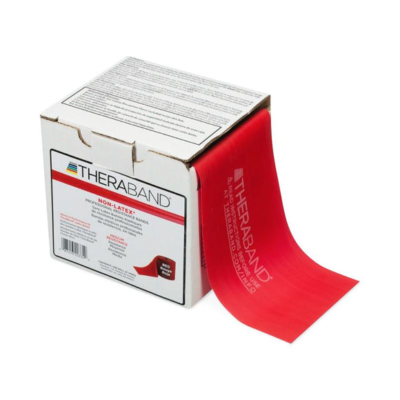 Exercise Bands: Theraband Exercise Band, Red, Medium, 25 Yd. Ea.