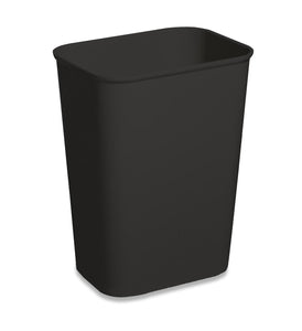 Waste Basket, Fire Resistant 40Qt Black  4/Cs