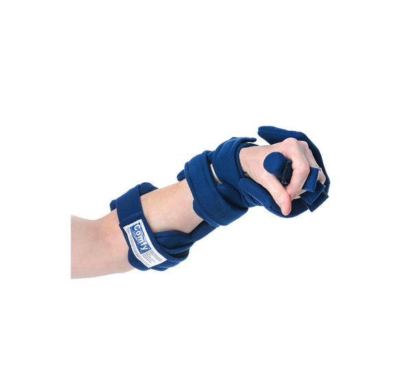 Adjustable Cone Hand Splint, Headliner Cloth, Dark Blue, Pediatric Medium Ea.  MDC0029