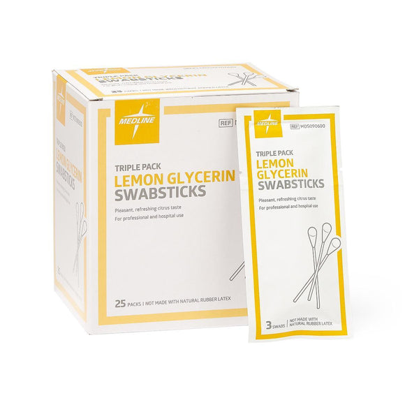 Swabstick, Lemon/Glycerin, 3Pk, 750/Cs