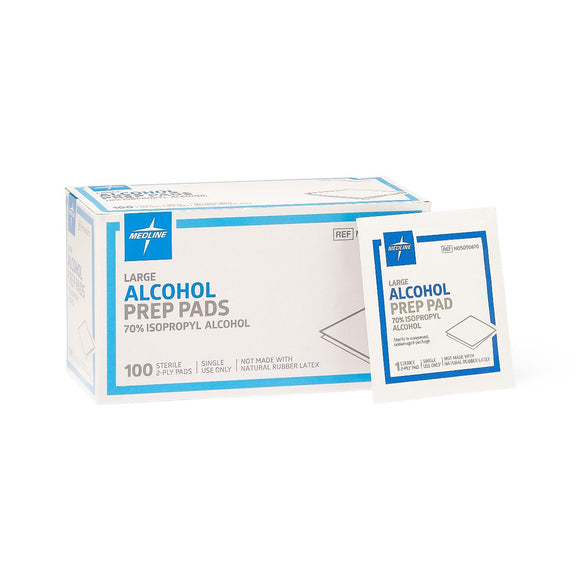 Alcohol Prep Pad, Large, 2 Ply, Sterile  Ea.