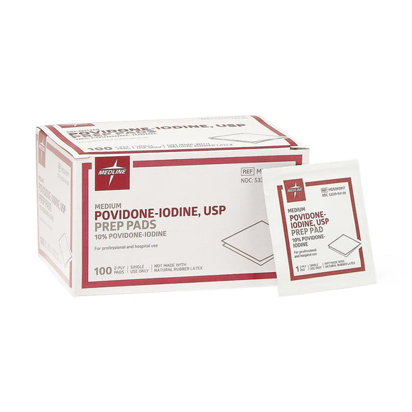 Povidone Prep Pads 1000/Cs