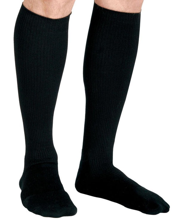 Sock, Comp, Cush, Knee, 15-20, Size E, Black  1Pr