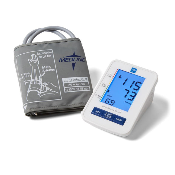 Automatic Digital Blood Pressure Monitor With Large Adult Cuff Ea.