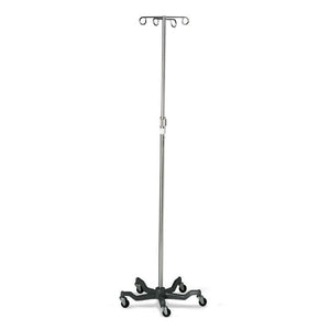 Pole, Iv, 4 Hook, 5 Leg, Hd Base, Adj 48"  2/Cs