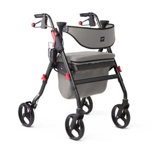 Empower Rollator with Microban-Treated Touch Points and Seat, Black