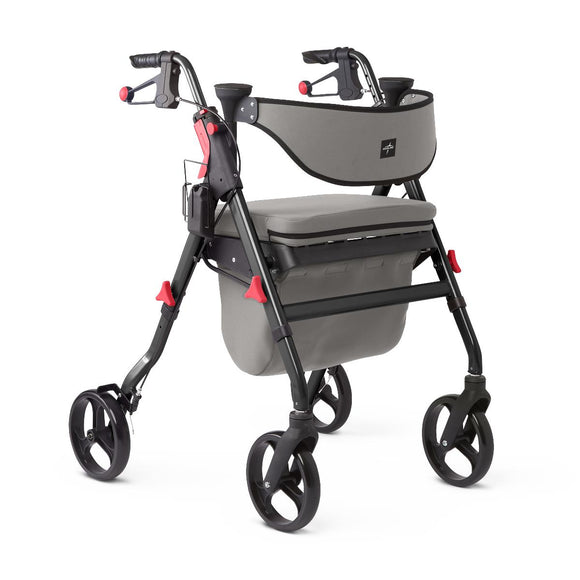 Empower Rollator with Microban-Treated Touch Points and Seat, Black