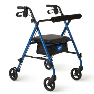 Rollator: Width-Adjustable With 6" Wheels, Blue Ea.