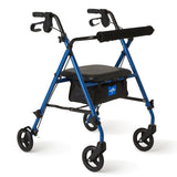 Rollator: Width-Adjustable With 6" Wheels, Blue Ea.