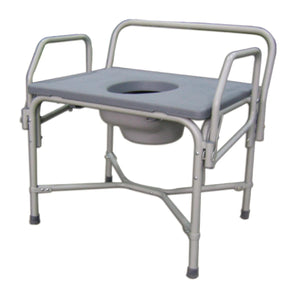 Commode: Bariatric Drop-Arm Commode, 850 Lb. Weight Capacity