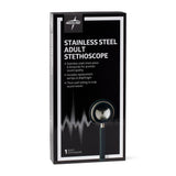 Stethoscope, Adult Accucare Ss Black  Ea.