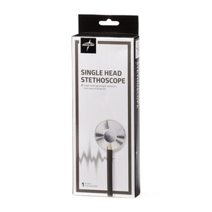 Stethoscope, Single Head Black  Ea.