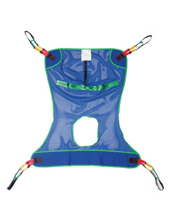 Reusable Full-Body Patient Sling with Commode Opening, Mesh, Size L