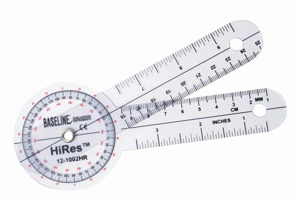 Goniometer, Plastic, 360 Deg., 6 In