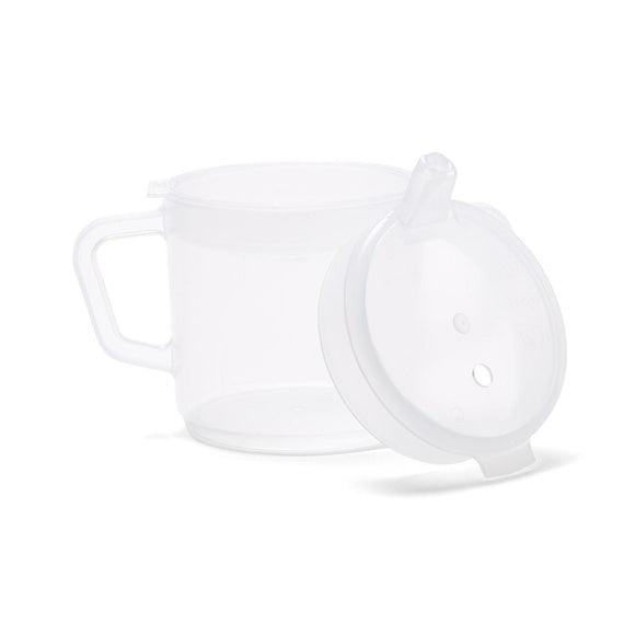 Cup, 2 Lids, 2 Handled, Clear 9Oz Ea.