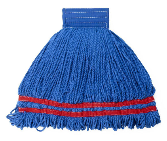 Mop, Microfiber, Wet, String, Blue, 10Oz  6/Cs