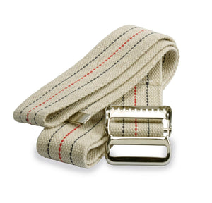 Gait Belt Cotton W/ Stripe 72" Metal Buckle  Ea.