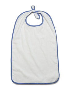 Bib, Adult, Terry, Tie 12Oz White 21X38  12/Cs