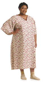 Gowns: Iv Exam Gown, Tie-Side, Size 5Xl, Royale Print, Wine  12/Cs