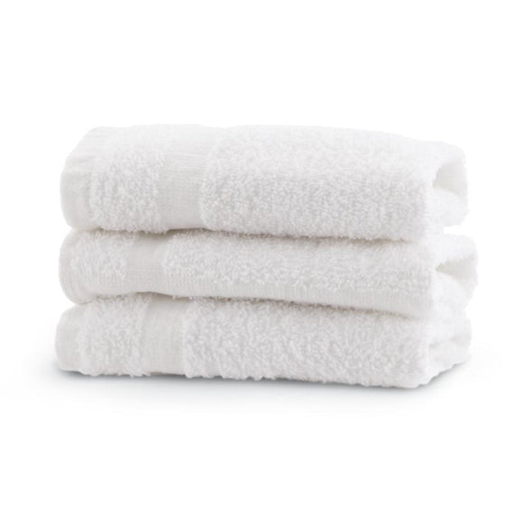 Washcloth, White, 12X12, 0.90Lb, Cotton, 100Dz