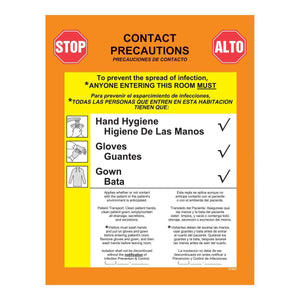 Label, Contact Precautions, 8.5 X 11" Std 50/Bx