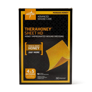 Therahoney Hd Honey Wound Dressings, 4" X 5" Sheet 10/Bx