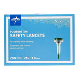 Safety Lancet With Push-Button Activation, 21G X 1.8 Mm  200/Bx