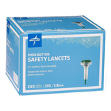 Safety Lancet With Push-Button Activation, 21G X 1.8 Mm  200/Bx