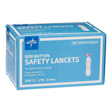 Lancet, Safety, 21G, 2.4Mm, Side Button  200/Bx