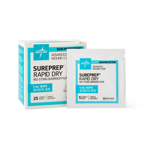 Sureprep Rapid-Dry No-Sting Barrier Film, 1 Ml Wipe  100/Cs